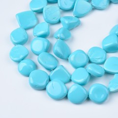 Blue Shell Pearl Nuggets, Approx 16-18mm, 38cm/strand