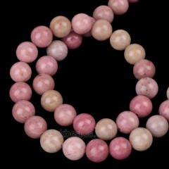 Chinese Rhodochrosite Smooth Rounds, Approx 4-12mm, 38cm/strand