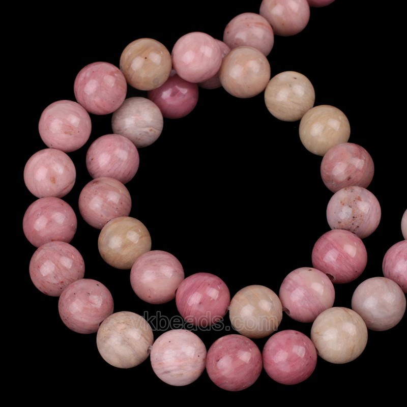 Chinese Rhodochrosite Smooth Rounds, Approx 4-12mm, 38cm/strand