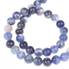 B Grade Sodalite Smooth Rounds, Approx  4-12mm, 38cm/strand