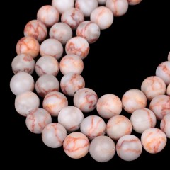 Red Veined Jasper Smooth Rounds, Approx  4-12mm, 38cm/strand