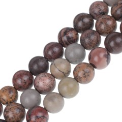 Grass Pattern Stone Smooth Rounds, Approx  4-12mm, 38cm/strand