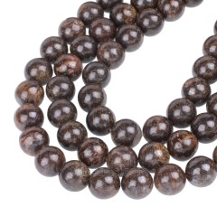 Bronzite Smooth Rounds, Approx  4-12mm, 38cm/strand