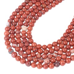 C Grade Red Jasper Smooth Rounds, Approx 6-10mm, 38cm/strand