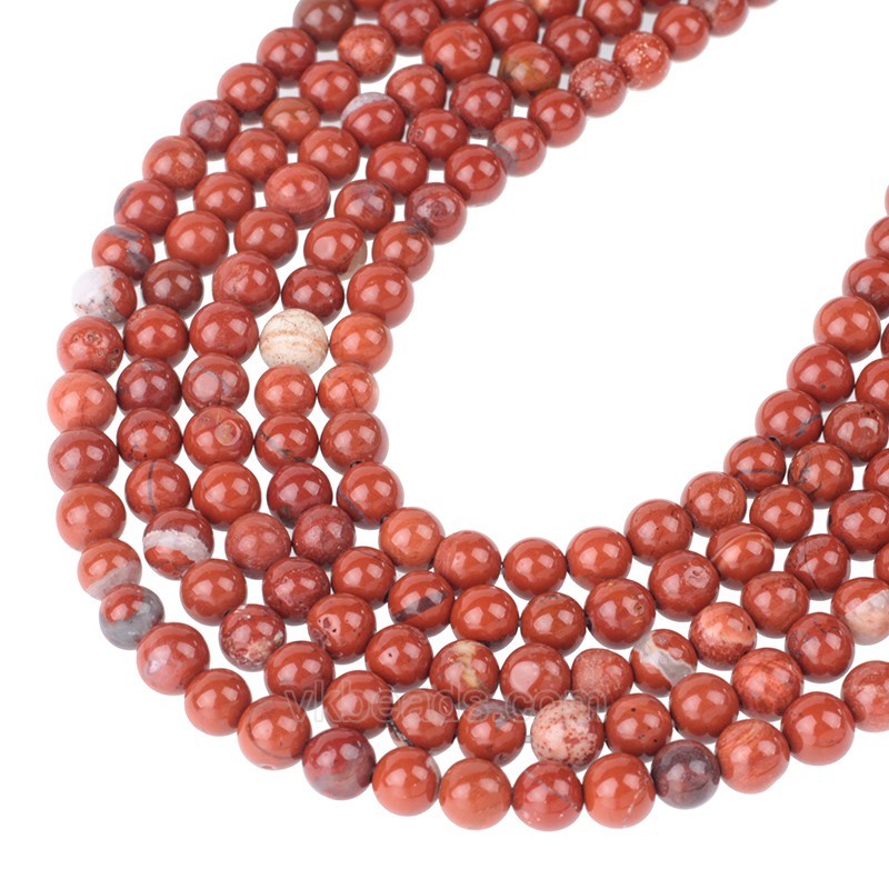 C Grade Red Jasper Smooth Rounds, Approx 6-10mm, 38cm/strand