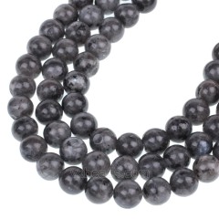 Larvikite Smooth Rounds, Approx  4-12mm, 38cm/strand