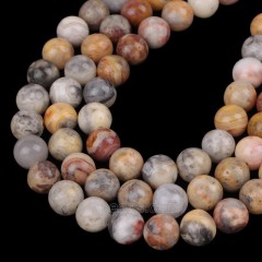 Crazy Agate Smooth Rounds, Approx 4-12mm, 38cm/strand