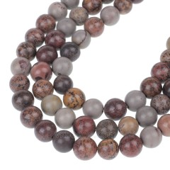 Grass Pattern Stone Smooth Rounds, Approx  4-12mm, 38cm/strand