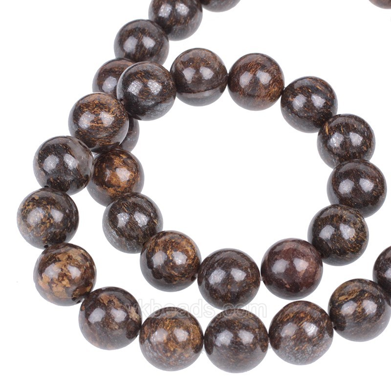 Bronzite Smooth Rounds, Approx  4-12mm, 38cm/strand
