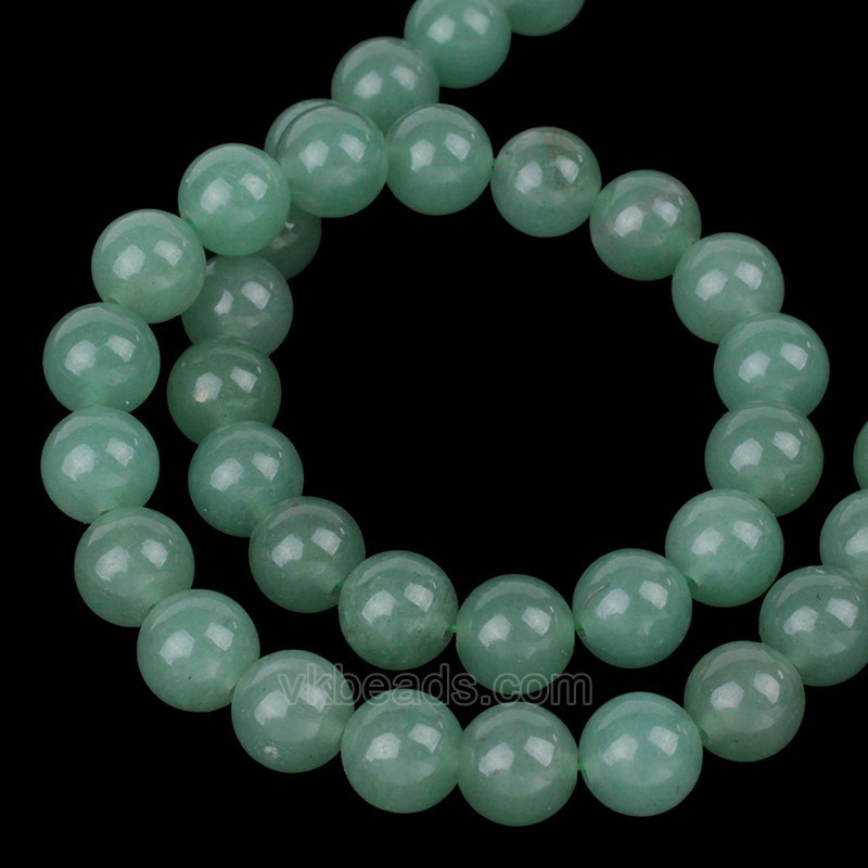 Green Aventurine Smooth Rounds, Approx 4-16mm, 38cm/strand