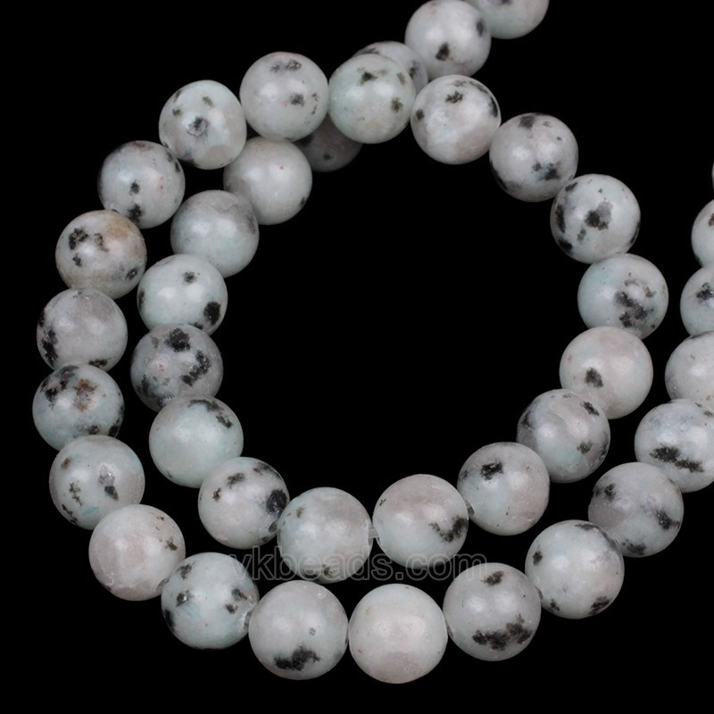 Kiwi Jasper Smooth Rounds, Approx  4-12mm, 38cm/strand