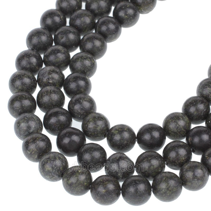 Green Lace Stone Smooth Rounds, Approx  4-14mm, 38cm/strand