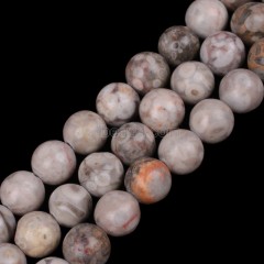 Grey Jasper Smooth Rounds, Approx  4-10mm, 38cm/strand