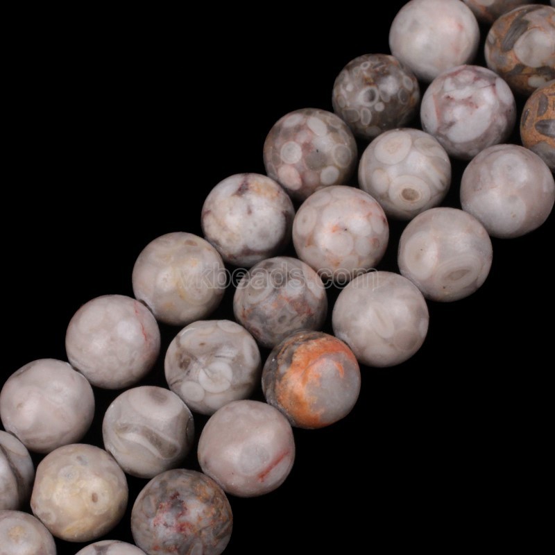 Grey Jasper Smooth Rounds, Approx  4-10mm, 38cm/strand