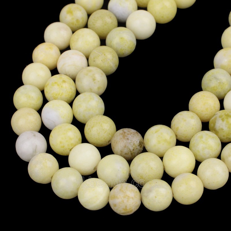 Lemon Jade Smooth Rounds, Approx 8-10mm, 38cm/strand