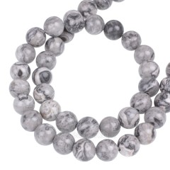 Earth Jasper Smooth Rounds, Approx  4-12mm, 38cm/strand