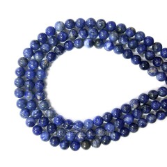 A Grade Sodalite Smooth Rounds, Approx  4-14mm, 38cm/strand