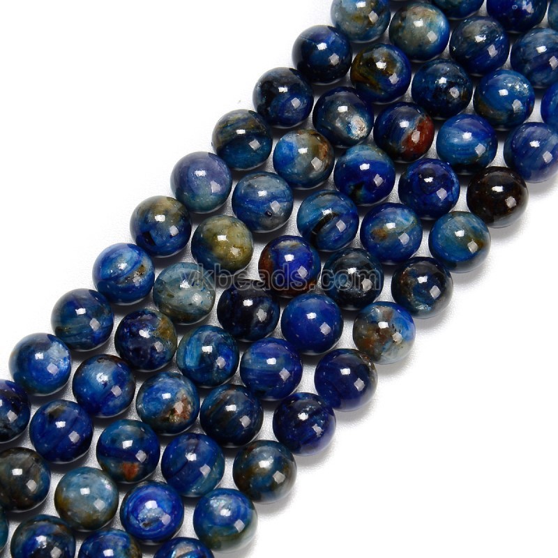 Natural Kyanite Smooth Rounds, Approx 6-12mm, 38cm/strand