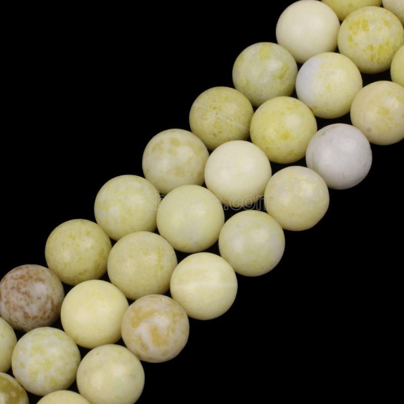 Lemon Jade Smooth Rounds, Approx 8-10mm, 38cm/strand