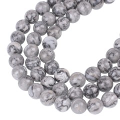 Earth Jasper Smooth Rounds, Approx  4-12mm, 38cm/strand