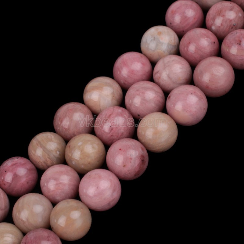 Chinese Rhodochrosite Smooth Rounds, Approx 4-12mm, 38cm/strand
