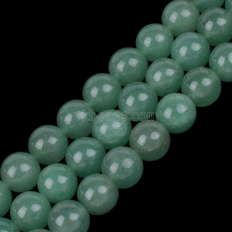 Green Aventurine Smooth Rounds, Approx 4-16mm, 38cm/strand