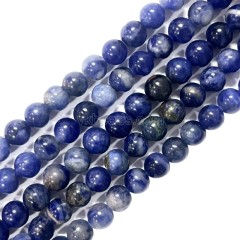 A Grade Sodalite Smooth Rounds, Approx  4-14mm, 38cm/strand