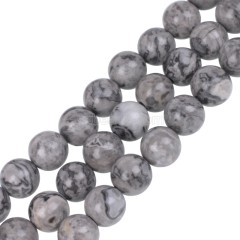 Earth Jasper Smooth Rounds, Approx  4-12mm, 38cm/strand