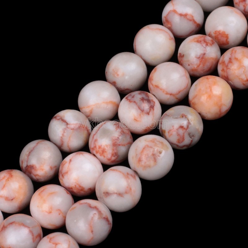 Red Veined Jasper Smooth Rounds, Approx  4-12mm, 38cm/strand