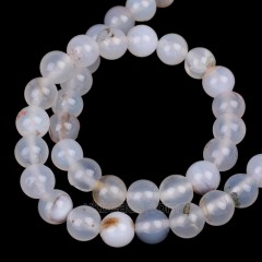 China Fancy White Agate Smooth Rounds, Approx  4-12mm, 38cm/strand