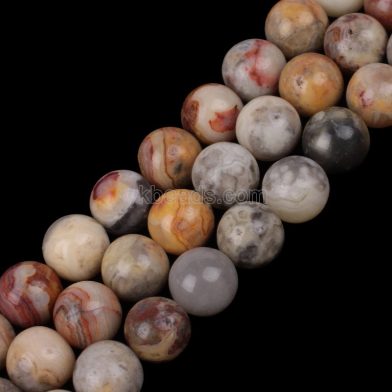 Crazy Agate Smooth Rounds, Approx 4-12mm, 38cm/strand