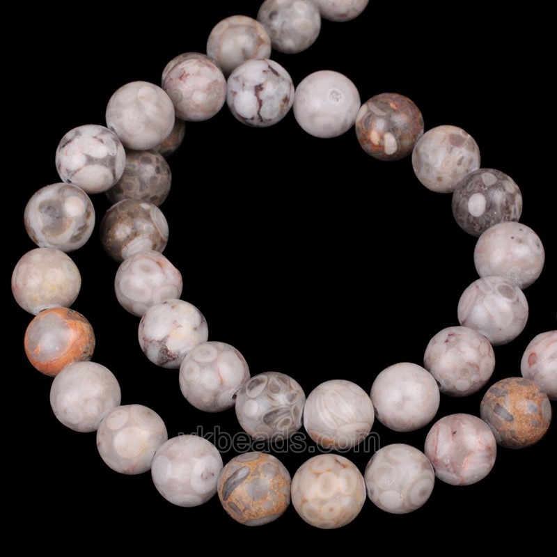 Grey Jasper Smooth Rounds, Approx  4-10mm, 38cm/strand