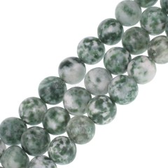 Green Spot Jasper Smooth Rounds, Approx  4-12mm, 38cm/strand