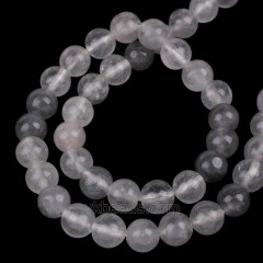Cloud Quartz Smooth Rounds, Approx 4-12mm, 38cm/strand