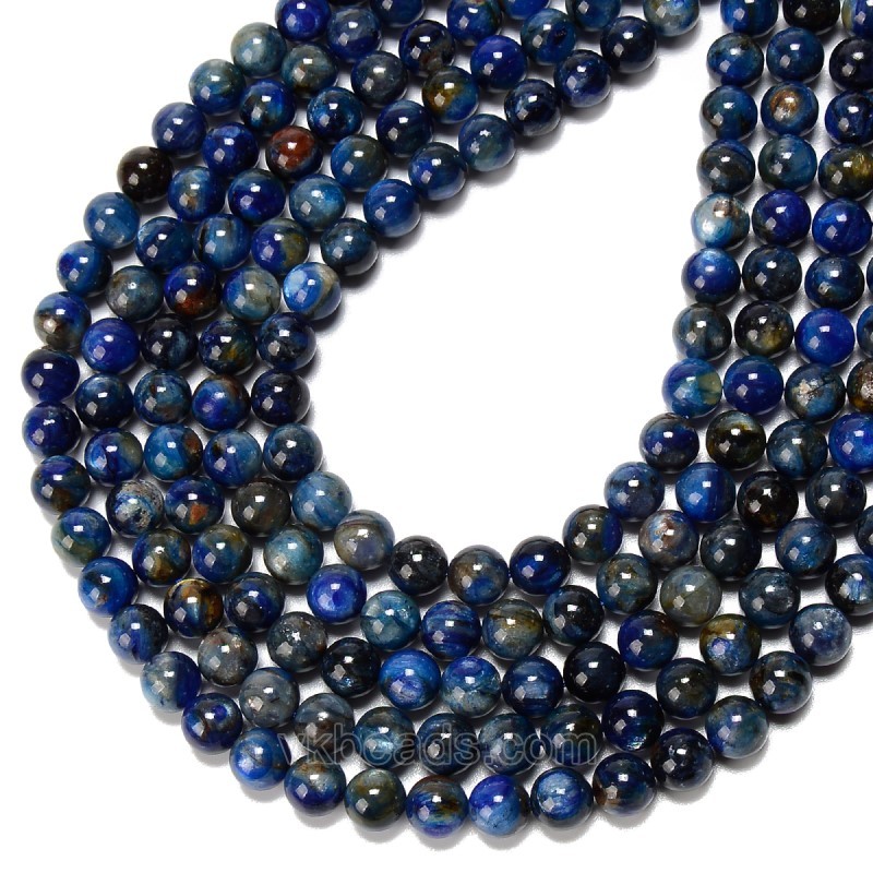 Natural Kyanite Smooth Rounds, Approx 6-12mm, 38cm/strand