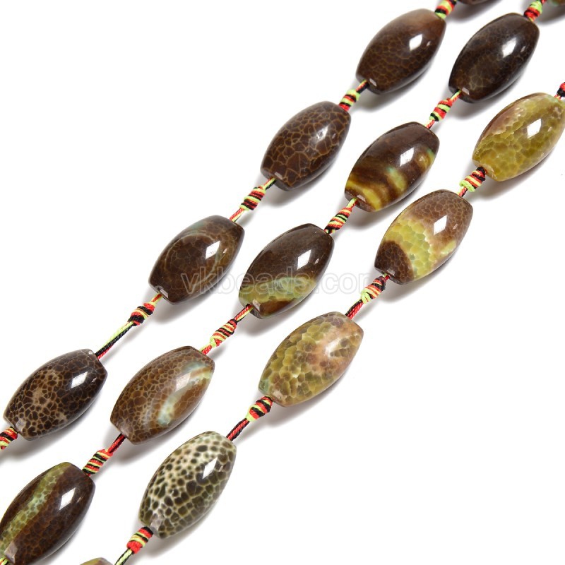 Brown Weathered Agate Nuggets, Approx 18-20x28-30mm, 11pcs/strand