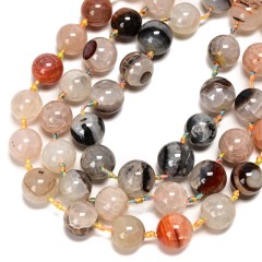 Multicolor Cracked Agate Smooth Rounds, Approx 17-18mm, 38-40cm/strand