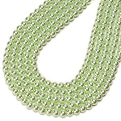 Apple Green Glass Pearl Smooth Rounds, Approx 2-12mm, 38cm/strand