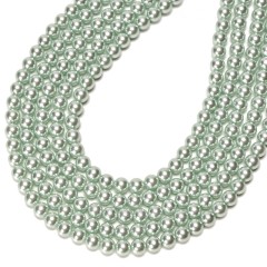 Blue Glass Pearl Smooth Rounds, Approx 2-12mm, 38cm/strand