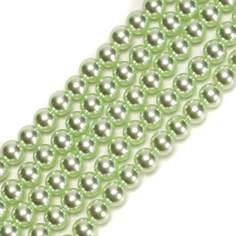 Apple Green Glass Pearl Smooth Rounds, Approx 2-12mm, 38cm/strand
