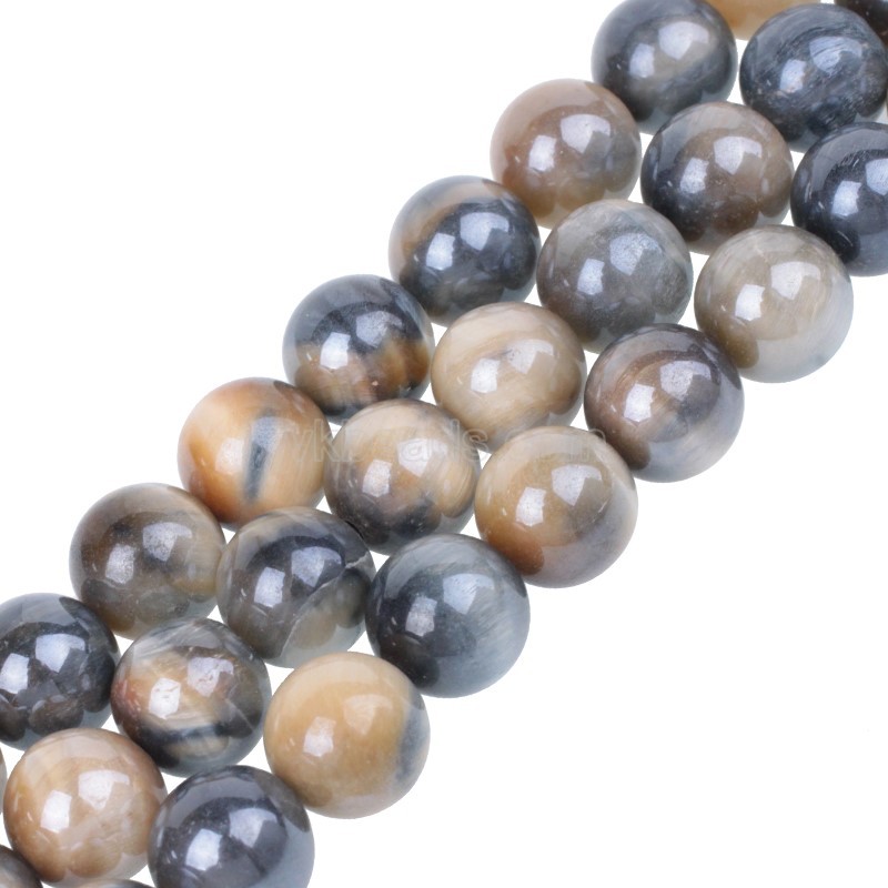 Dream Tiger Eye Smooth Rounds, Approx 6-12mm, 38cm/strand