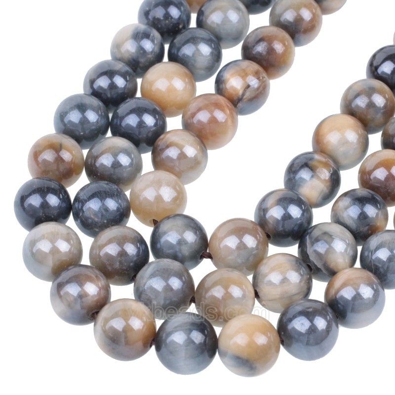 Dream Tiger Eye Smooth Rounds, Approx 6-12mm, 38cm/strand