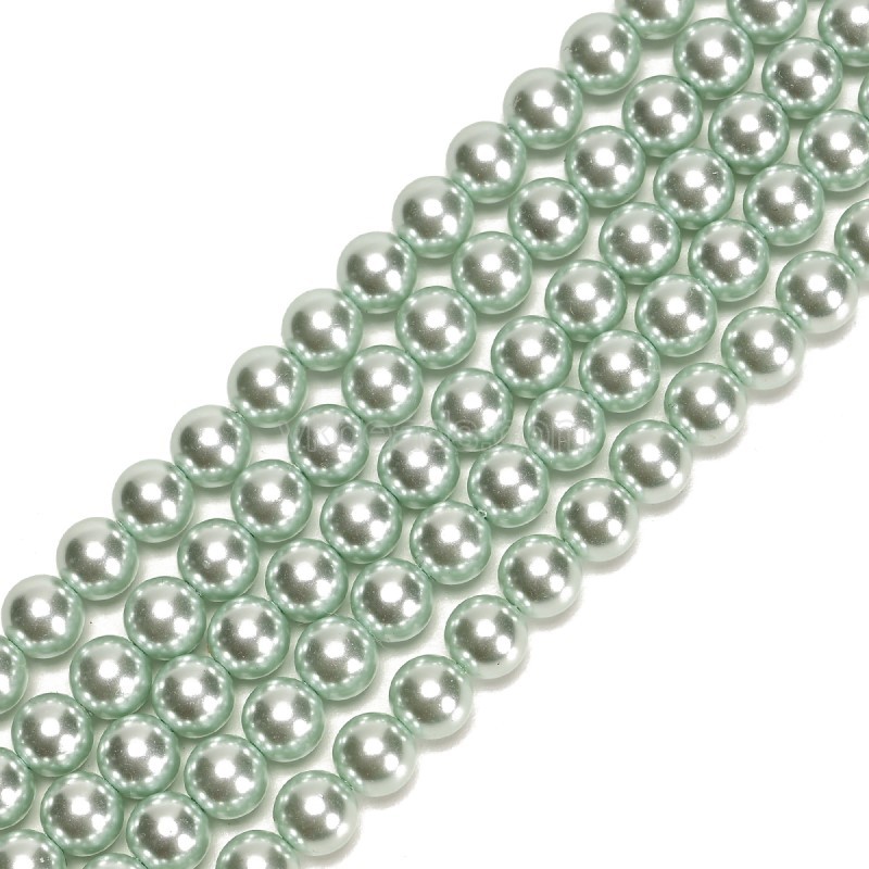 Blue Glass Pearl Smooth Rounds, Approx 2-12mm, 38cm/strand