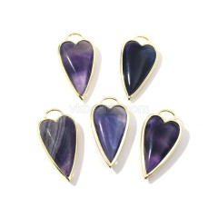 Gemstone Smooth Long Puffy Heart Charms, Approx 19x38mm, Sell by Piece