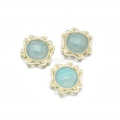 Amazonite+Gold Plated Findings