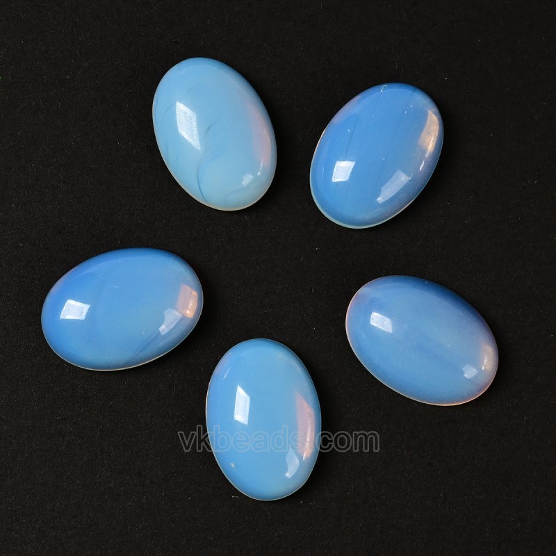 Dyed/Synthetic Gemstone Smooth Oval Cabochons, Approx 6x8-30x40mm(±0.2mm), Sell by Piece