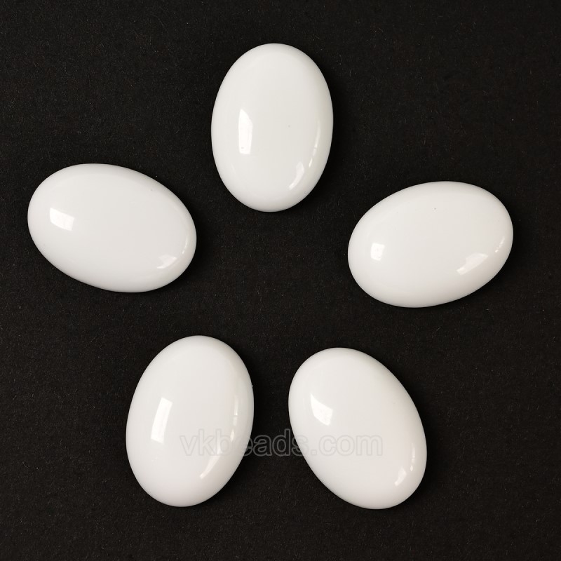 Dyed/Synthetic Gemstone Smooth Oval Cabochons, Approx 6x8-30x40mm(±0.2mm), Sell by Piece