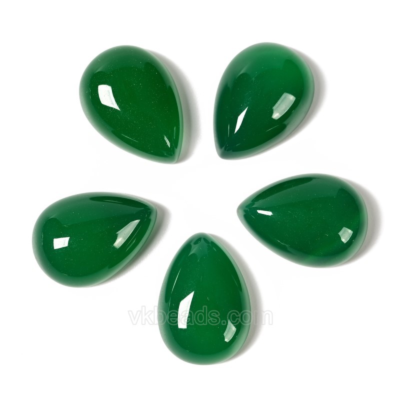 Dyed/Synthetic Gemstone Smooth Tear Drop Cabochons, Approx 6x8-30x40mm(±0.2mm), Sell by Piece