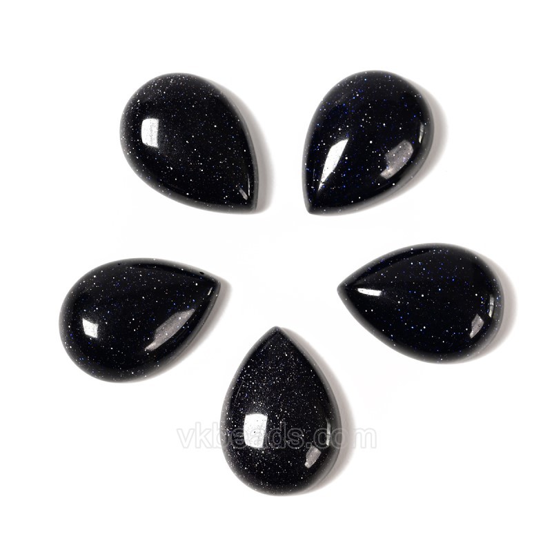 Dyed/Synthetic Gemstone Smooth Tear Drop Cabochons, Approx 6x8-30x40mm(±0.2mm), Sell by Piece