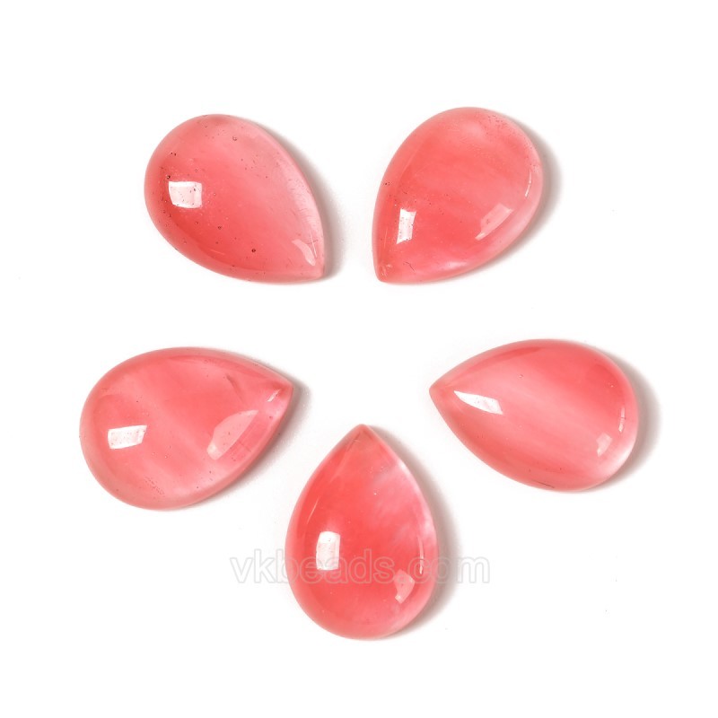 Dyed/Synthetic Gemstone Smooth Tear Drop Cabochons, Approx 6x8-30x40mm(±0.2mm), Sell by Piece